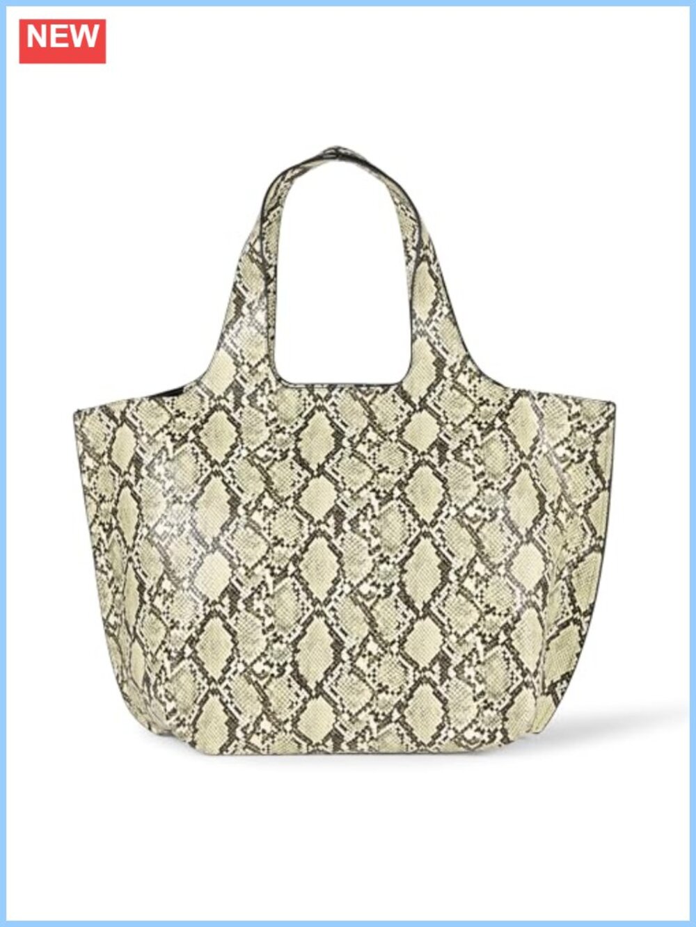 Oversized Tote Bag Faux Pebbled Leather Magnetic Closure Travel Purse